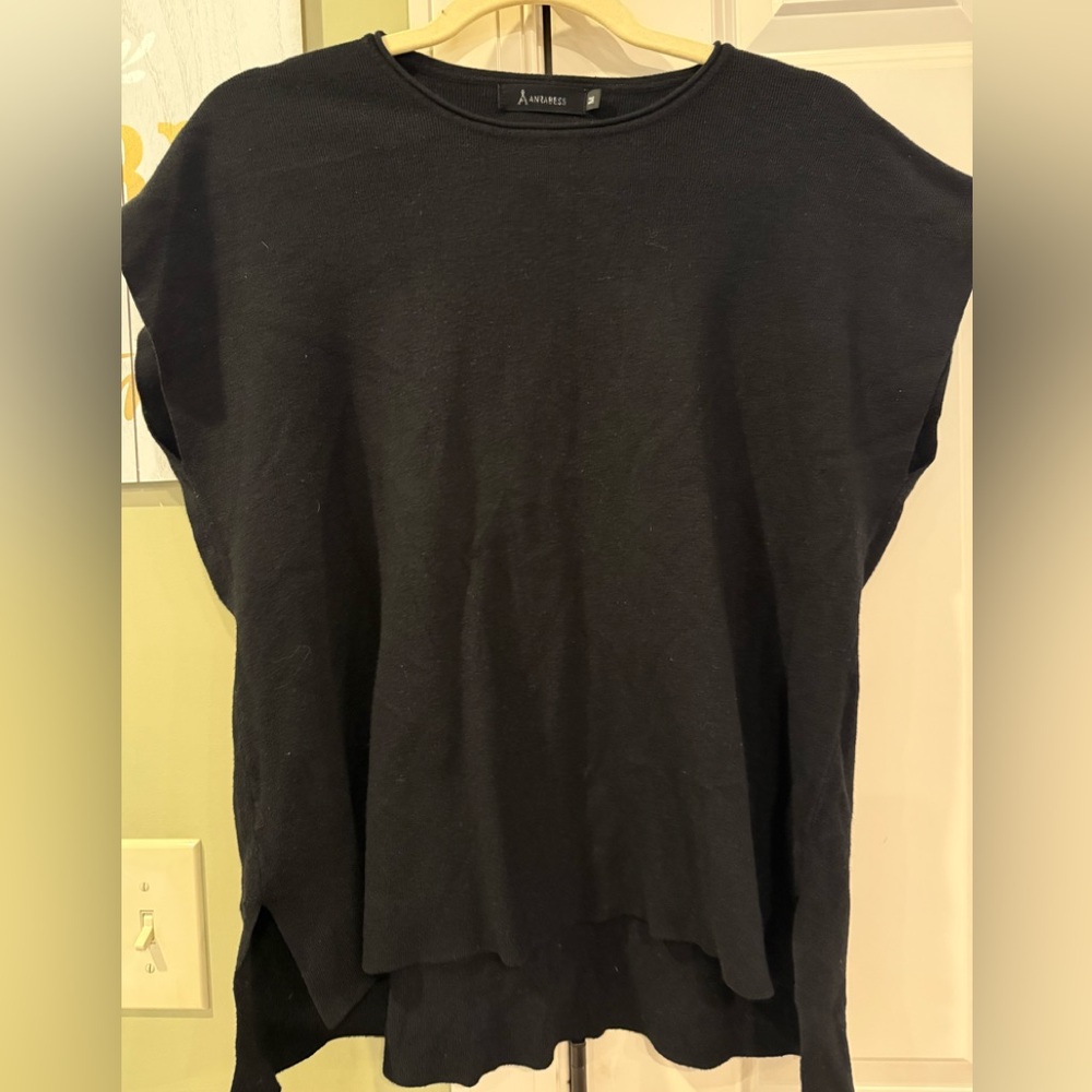 Anrabess Sweater Cap Sleeve Top